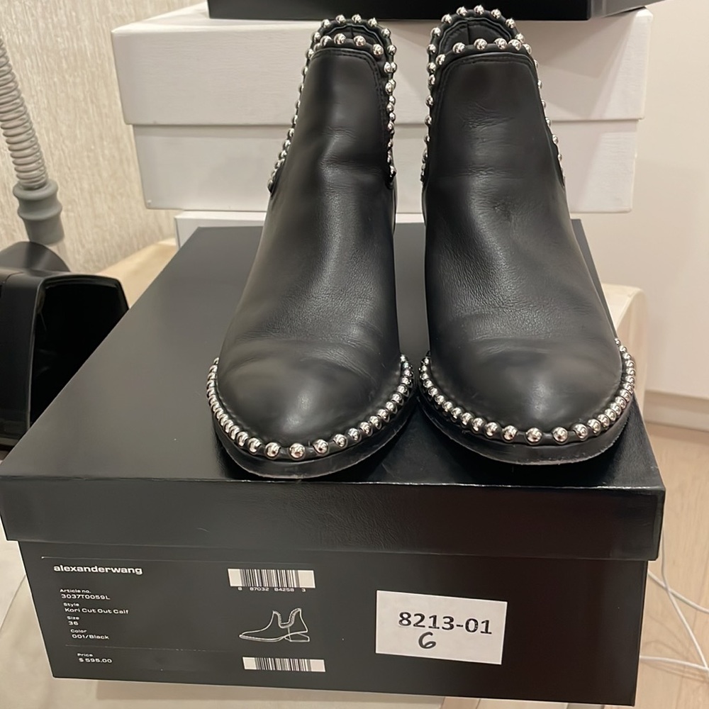 ALEXANDER WANG KORI CUT OUT CALF BOOTS - Picture 8 of 8
